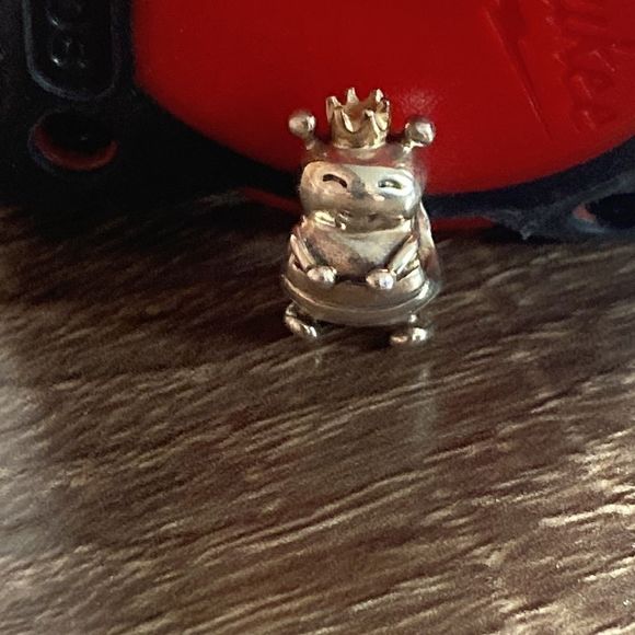 Sterling Silver And 14K Gold Crown Authentic Retired Pandora Queen Bee Charm - Picture 8 of 8